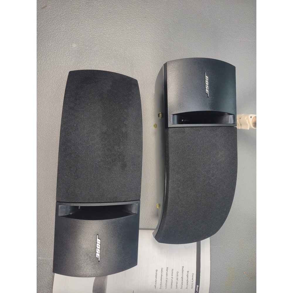 Bose 161 Bookshelf Speakers Pair Black Home Theater Surround Sound with Manual